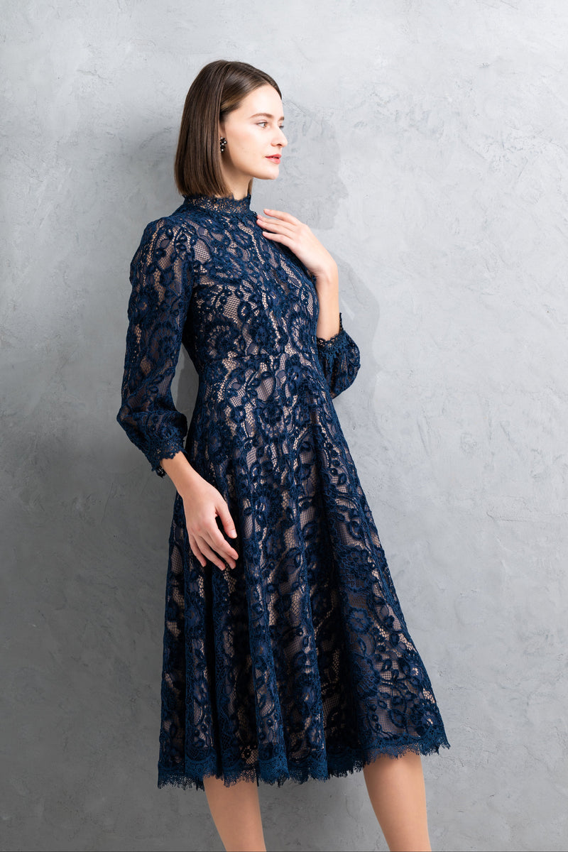 【NEW】ベルベットレースワンピース