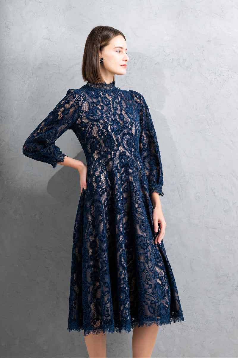 【NEW】ベルベットレースワンピース