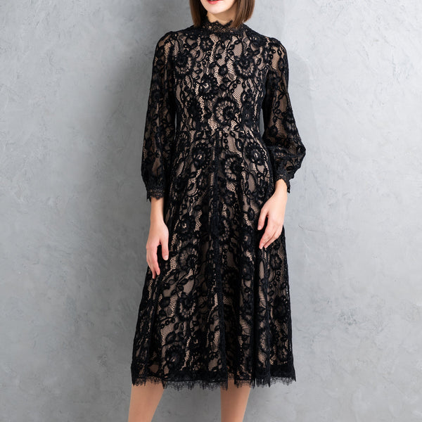 50％OFF】ベルベットレースワンピース | レースワンピースやブラウス