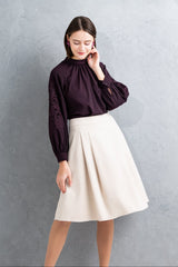 [30% OFF] Chambray Tuck Skirt