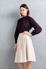 [30% OFF] Chambray Tuck Skirt
