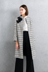 [30% OFF] Embroidered Tweed Coat