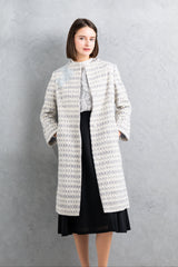 [30% OFF] Embroidered Tweed Coat