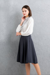 [30% OFF] Chambray Tuck Skirt