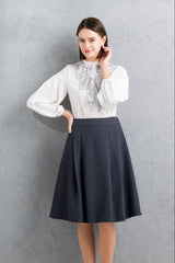 [30% OFF] Chambray Tuck Skirt