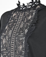 [50% OFF] Lace high neck blouse