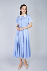 [30% OFF] Velvet Lace Accent Dress