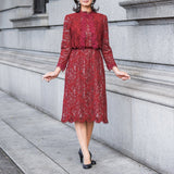 [50% OFF] Wool-like lace dress
