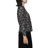 [50% OFF] All-over small floral lace pullover 
