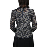 [50% OFF] All-over small floral lace pullover 