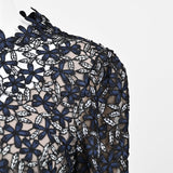 [50% OFF] All-over small floral lace pullover 