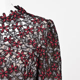 [50% OFF] All-over small floral lace pullover 