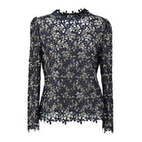 [50% OFF] All-over small floral lace pullover 