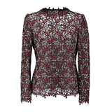 [50% OFF] All-over small floral lace pullover 