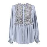 [60% OFF] Small floral lace blouse