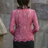 [50% OFF] Wool-like lace blouse
