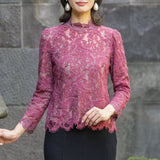 [50% OFF] Wool-like lace blouse