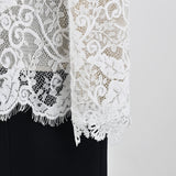 [50% OFF] Wool-like lace blouse
