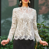 [50% OFF] Wool-like lace blouse