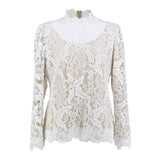 [50% OFF] Wool-like lace blouse