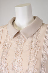 [30% OFF] Lace x Sheer Sleeve Dress