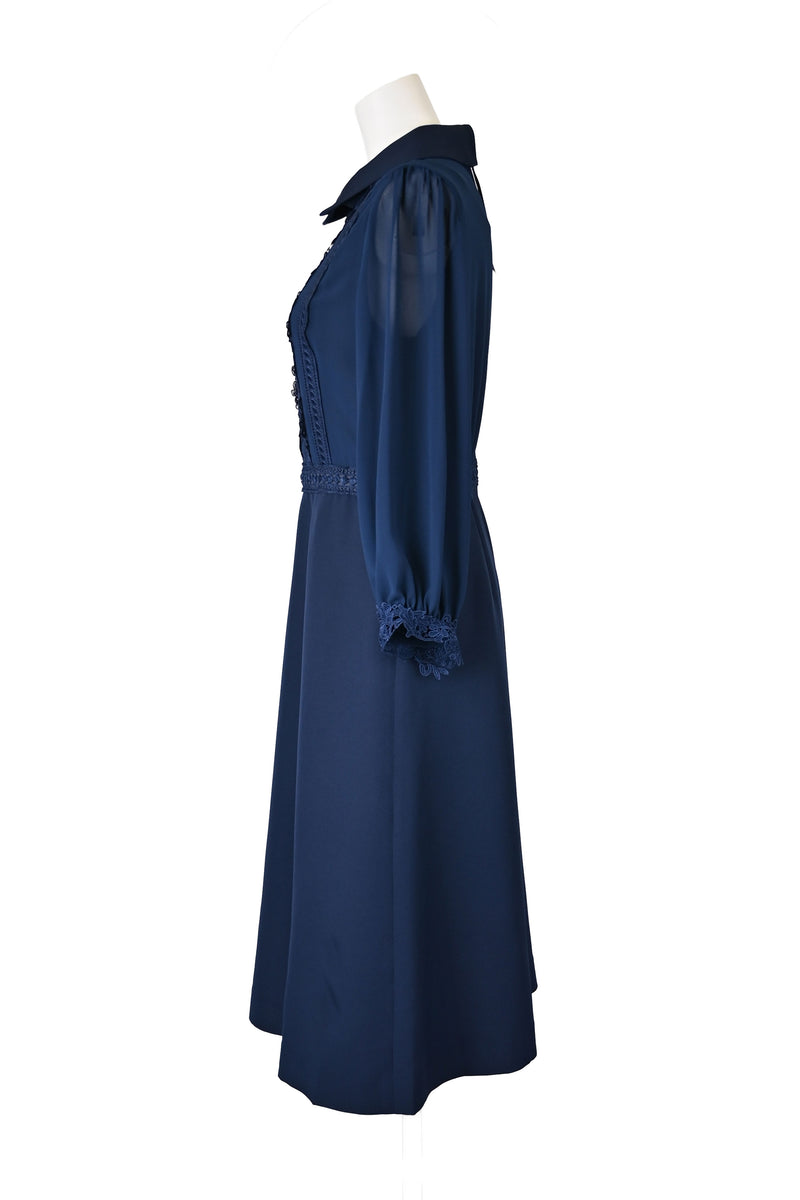 【NEW】レース×シアースリーブワンピース