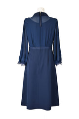 [30% OFF] Lace x Sheer Sleeve Dress
