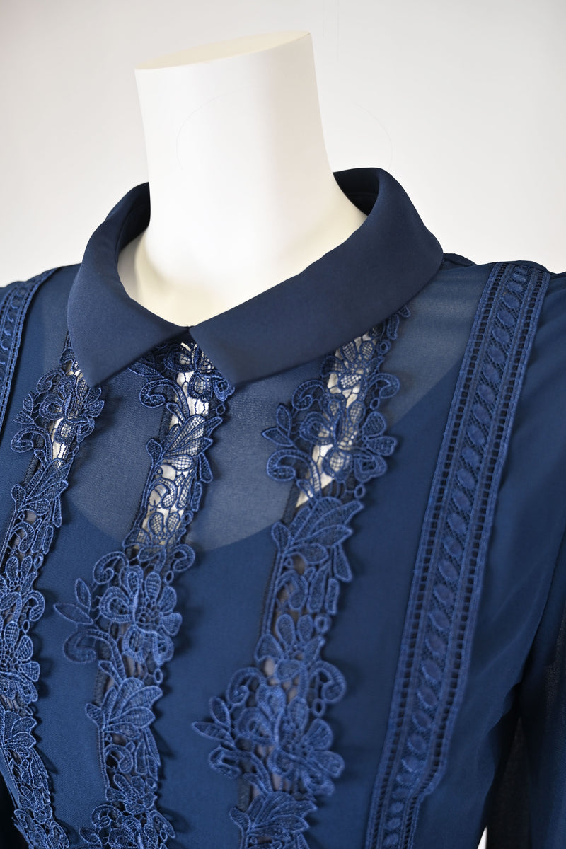 【NEW】レース×シアースリーブワンピース