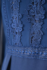 [30% OFF] Lace x Sheer Sleeve Dress