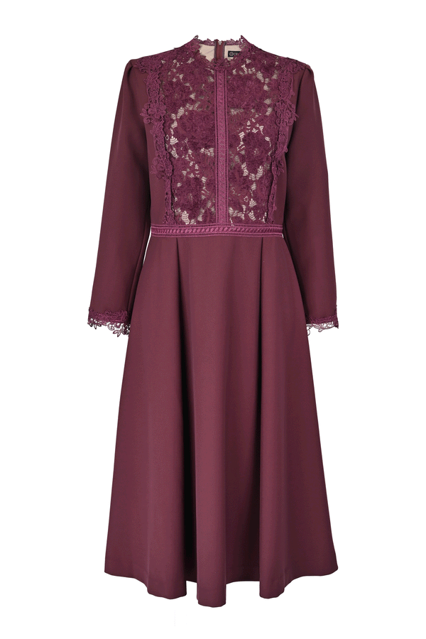 【NEW】ベルベットレースアクセントワンピース