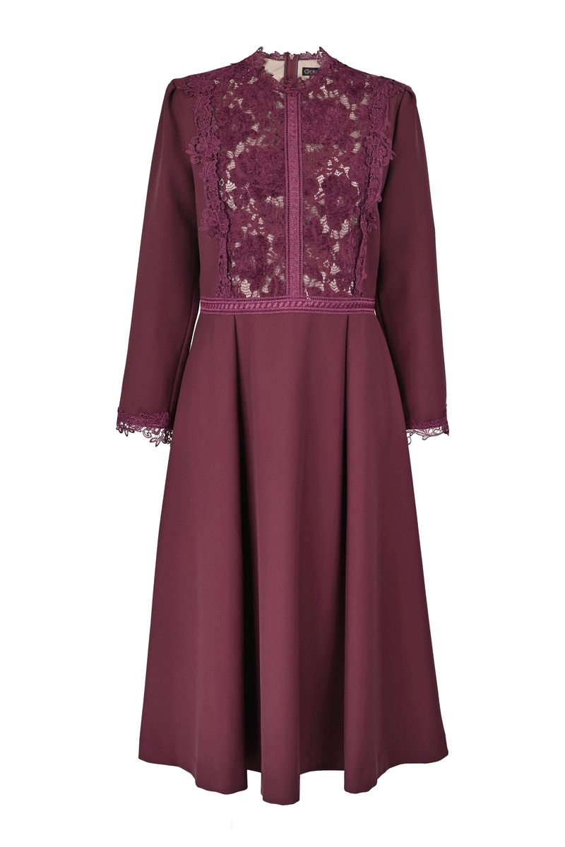 【NEW】ベルベットレースアクセントワンピース