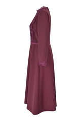 [30% OFF] Velvet Lace Accent Dress