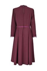 [30% OFF] Velvet Lace Accent Dress