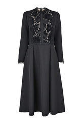 [30% OFF] Velvet Lace Accent Dress