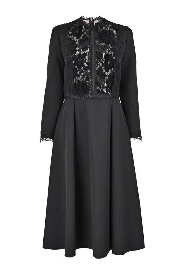 【NEW】ベルベットレースアクセントワンピース