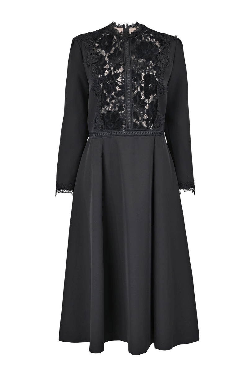 【NEW】ベルベットレースアクセントワンピース