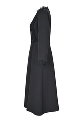 [30% OFF] Velvet Lace Accent Dress