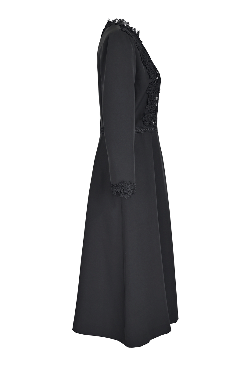 【NEW】ベルベットレースアクセントワンピース