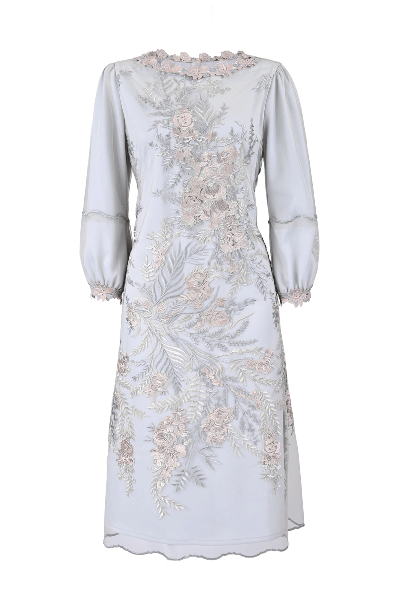 【予約販売 / NEW】チュール刺繡使いワンビース