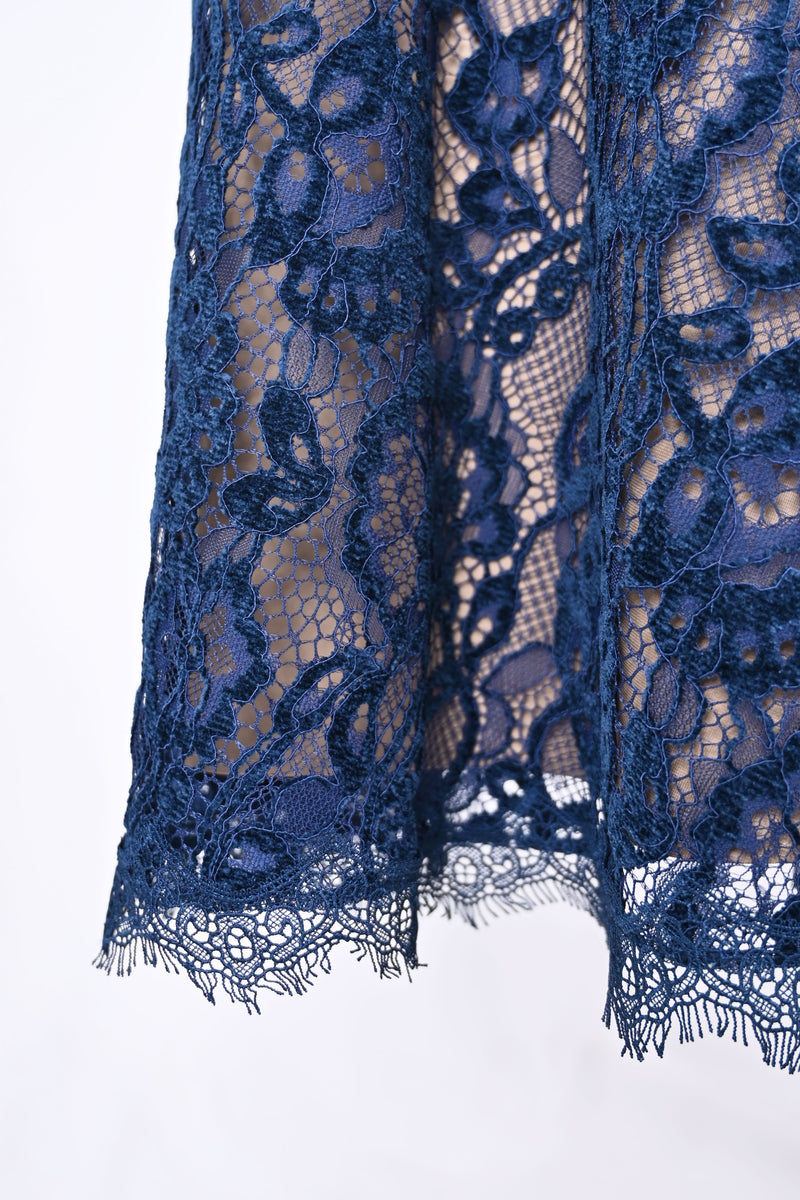 【NEW】ベルベットレースワンピース