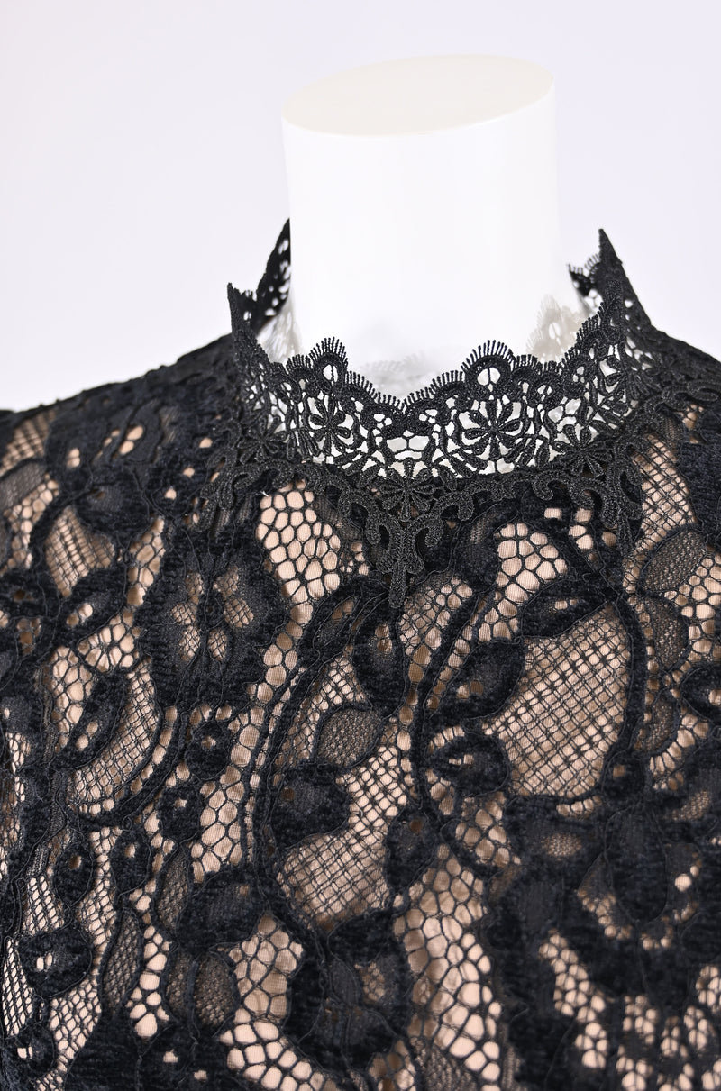 【NEW】ベルベットレースワンピース