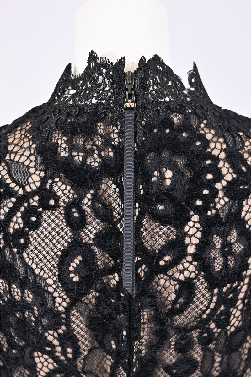 【NEW】ベルベットレースワンピース