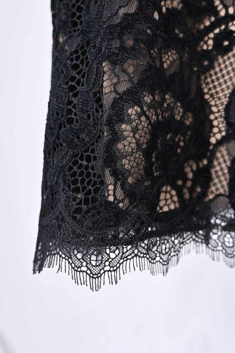 【NEW】ベルベットレースワンピース