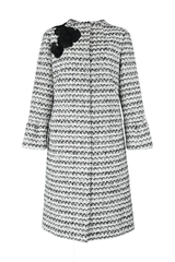 [30% OFF] Embroidered Tweed Coat