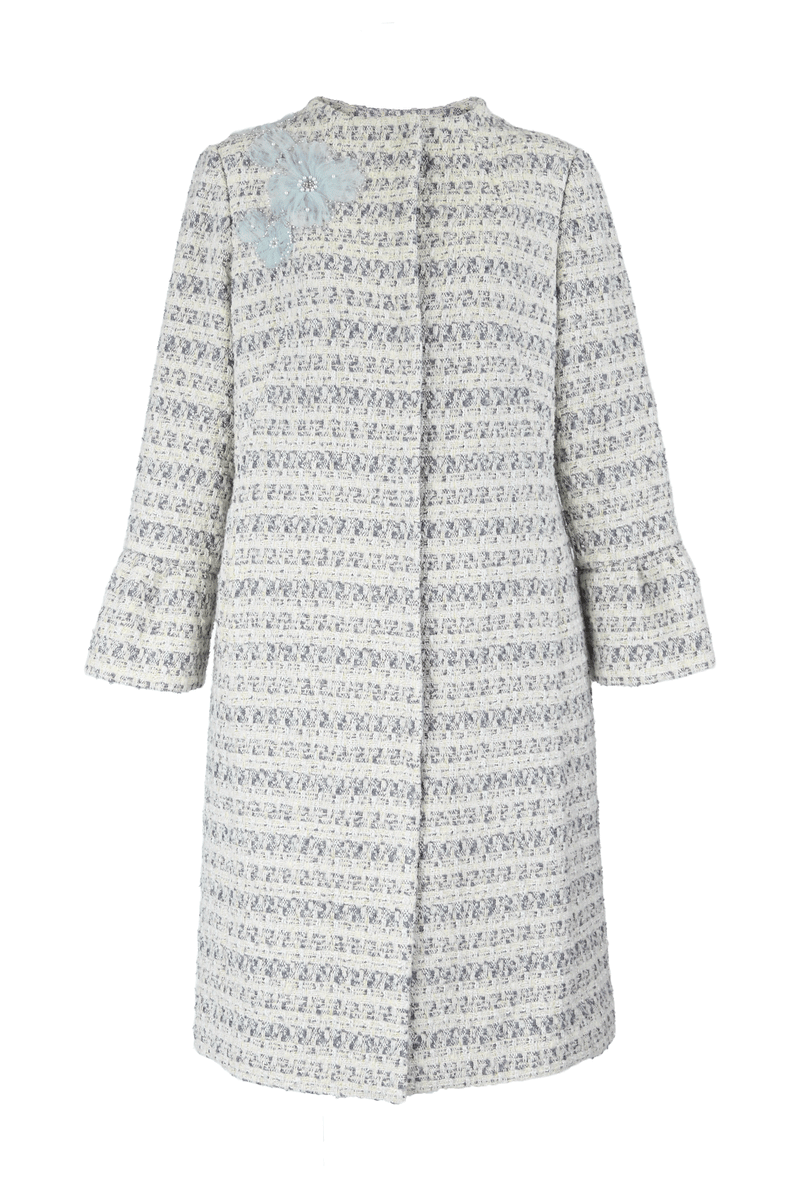 【予約販売 / NEW】刺繍入りツイードコート