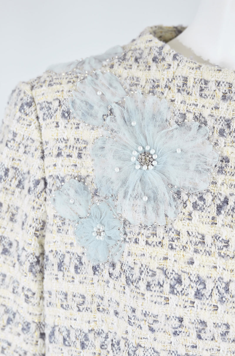 【予約販売 / NEW】刺繍入りツイードコート