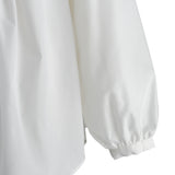 [50% OFF] Lace-trimmed puff sleeve tunic 