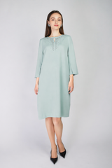 [30% OFF] Velvet Lace Accent Dress