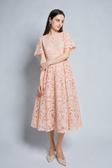 [30% OFF] Velvet Lace Accent Dress