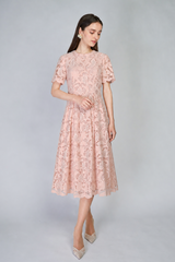 [30% OFF] Velvet Lace Accent Dress